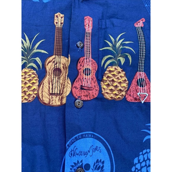 Vintage Hawaiian Togs Ukelele Hawaiian Shirt S - Picture 3 of 6